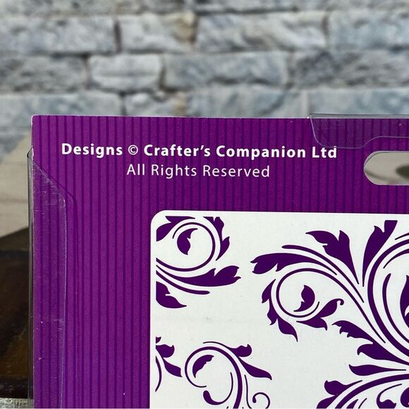 Crafters Companion NWT 6" x 6" Embossing Folder Regency Swirls Design 1 Piece - Picture 5 of 5